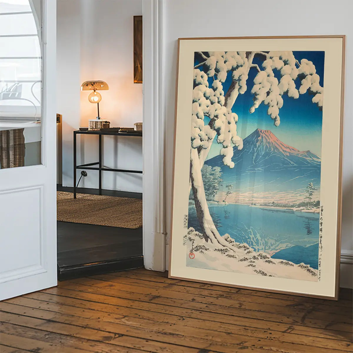 Clearing after Snowfall on Mt. Fuji Print by Hasui Kawase