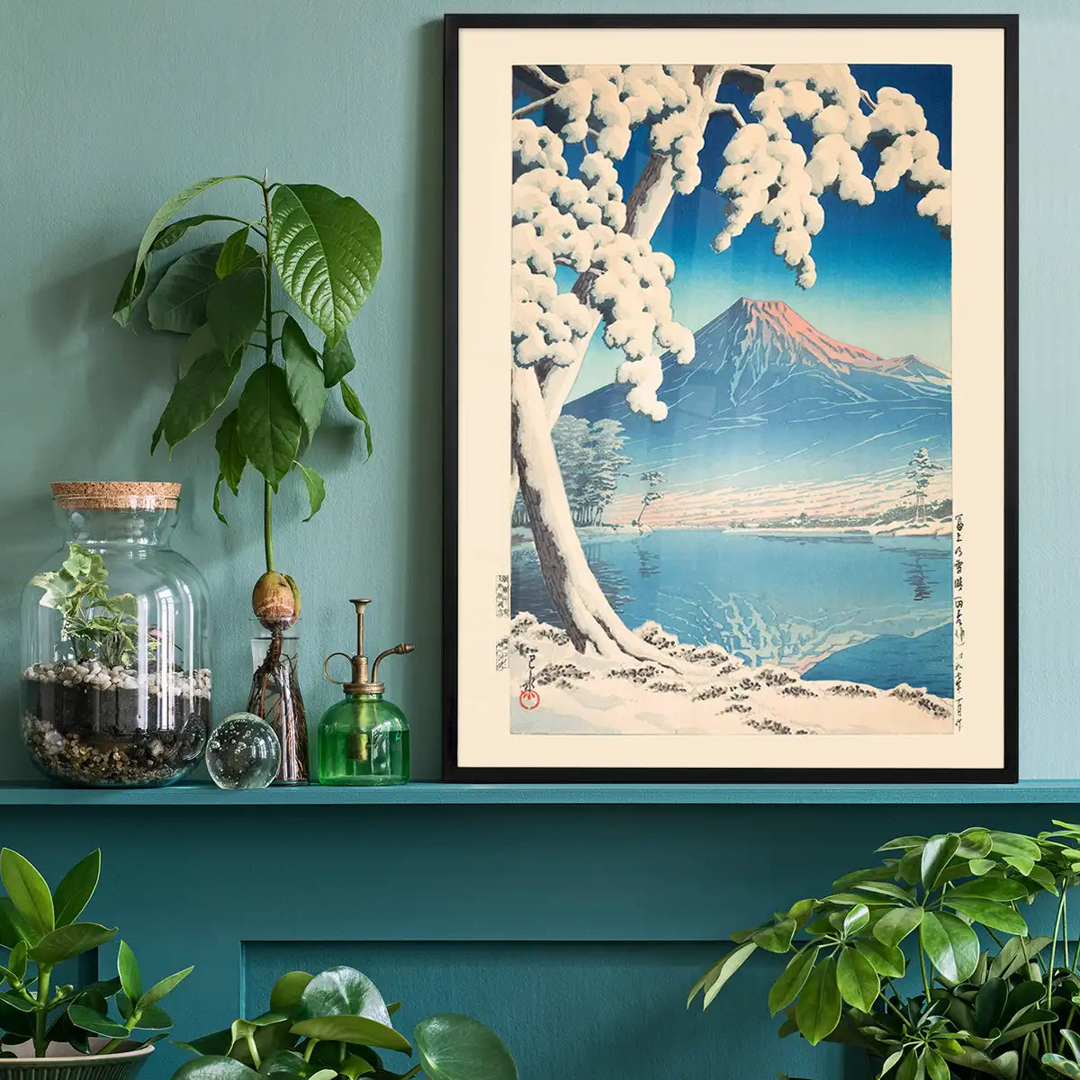 Clearing after Snowfall on Mt. Fuji Print by Hasui Kawase