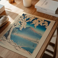 Clearing after Snowfall on Mt. Fuji Print by Hasui Kawase