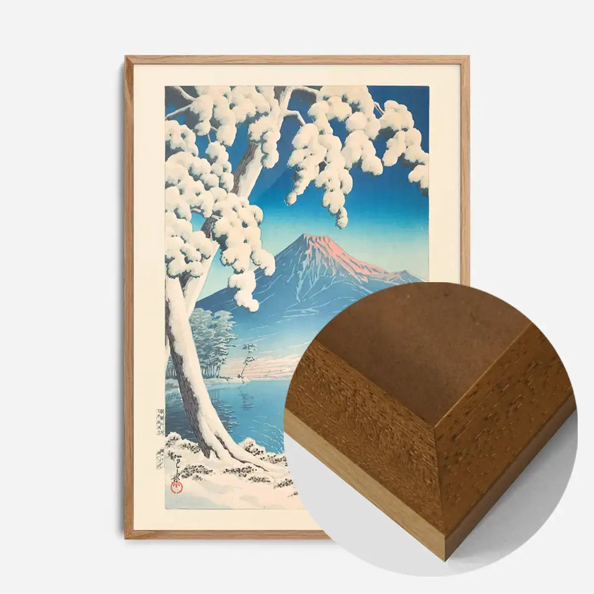 Clearing after Snowfall on Mt. Fuji Print by Hasui Kawase
