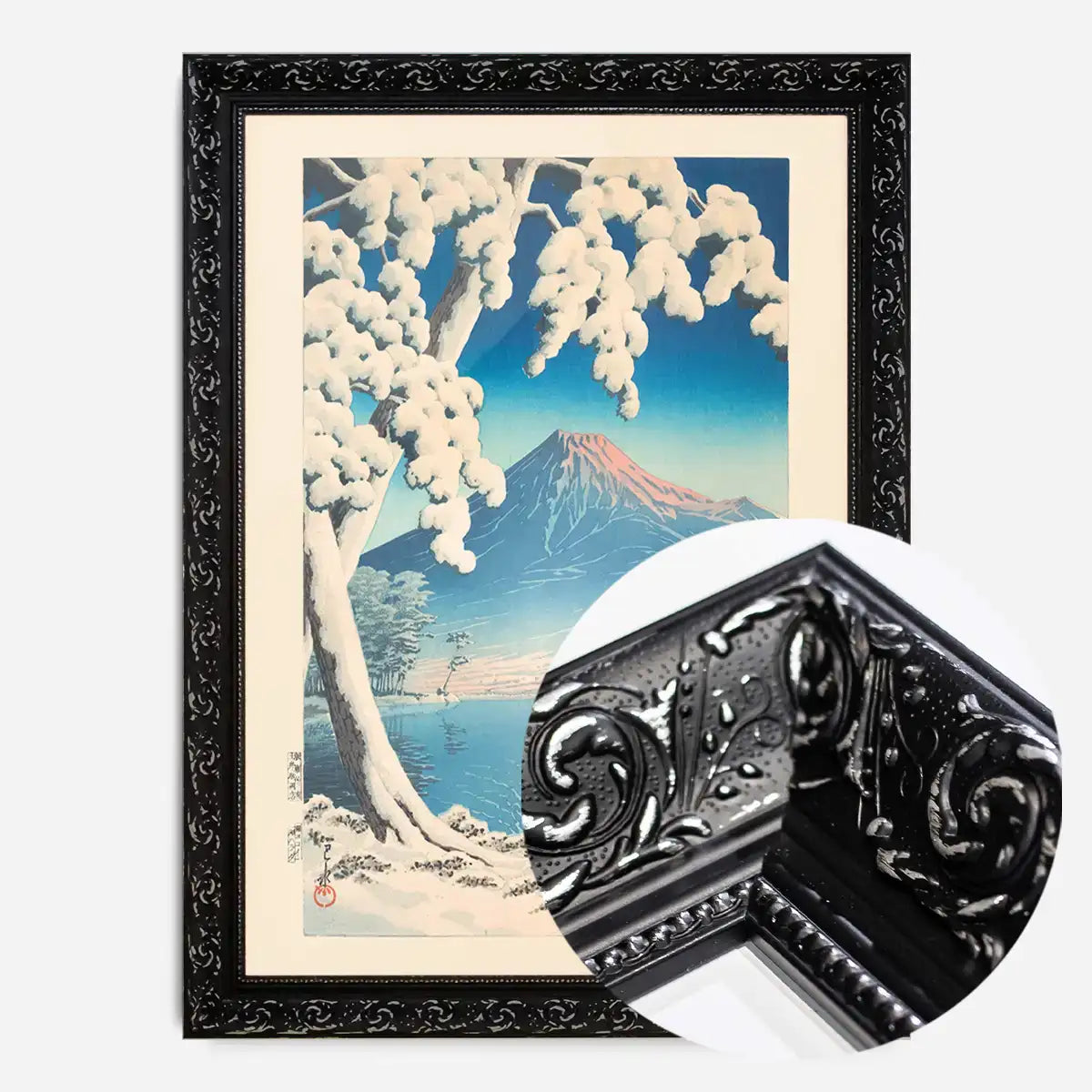 Clearing after Snowfall on Mt. Fuji Print by Hasui Kawase