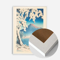 Clearing after Snowfall on Mt. Fuji Print by Hasui Kawase