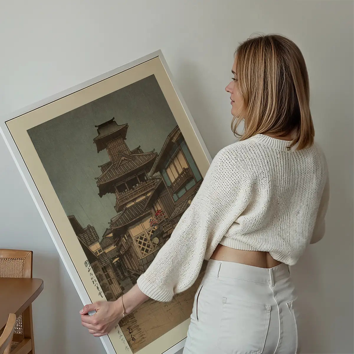 Bell Tower at Okayama Print by Hasui Kawase