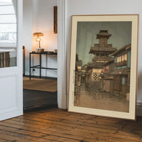 Bell Tower at Okayama Print by Hasui Kawase