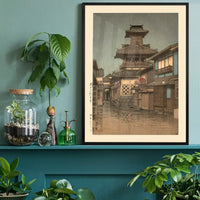 Bell Tower at Okayama Print by Hasui Kawase