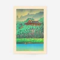 Botan Dai at Ping-yang, Korea Print by Hasui Kawase