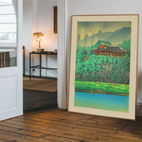Botan Dai at Ping-yang, Korea Print by Hasui Kawase