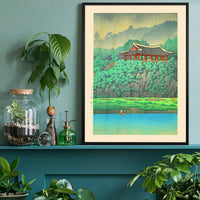 Botan Dai at Ping-yang, Korea Print by Hasui Kawase