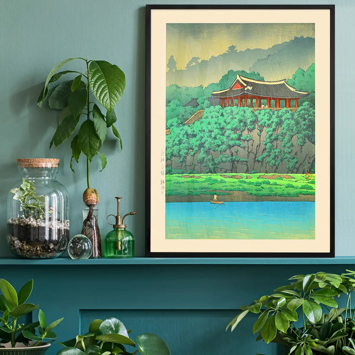 Botan Dai at Ping-yang, Korea Print by Hasui Kawase