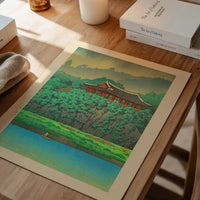 Botan Dai at Ping-yang, Korea Print by Hasui Kawase