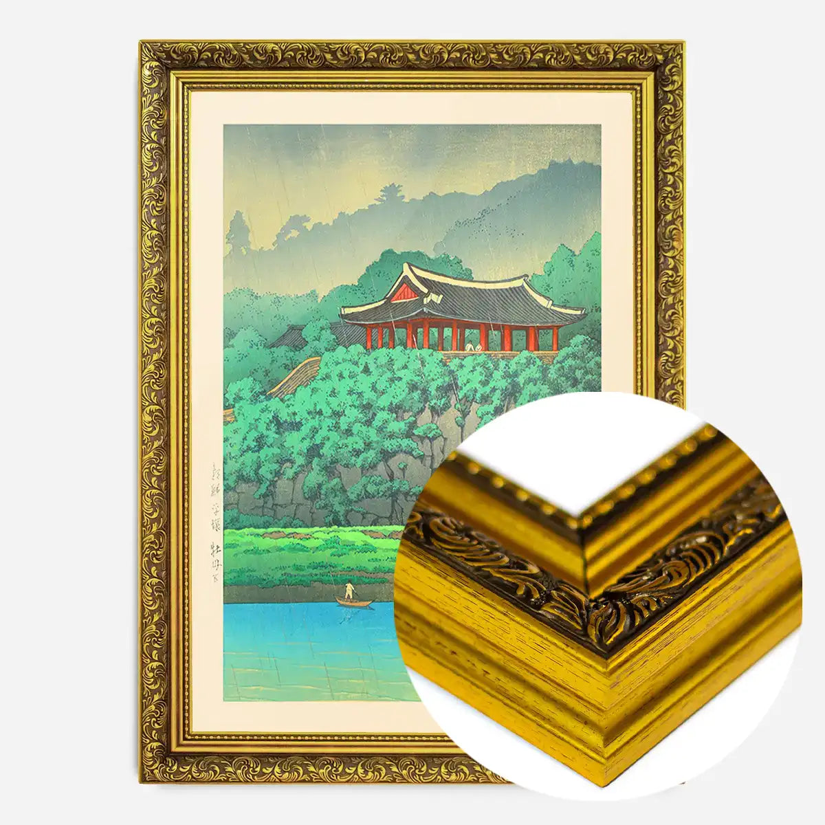 Botan Dai at Ping-yang, Korea Print by Hasui Kawase