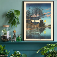 Evening at Itako Print by Hasui Kawase