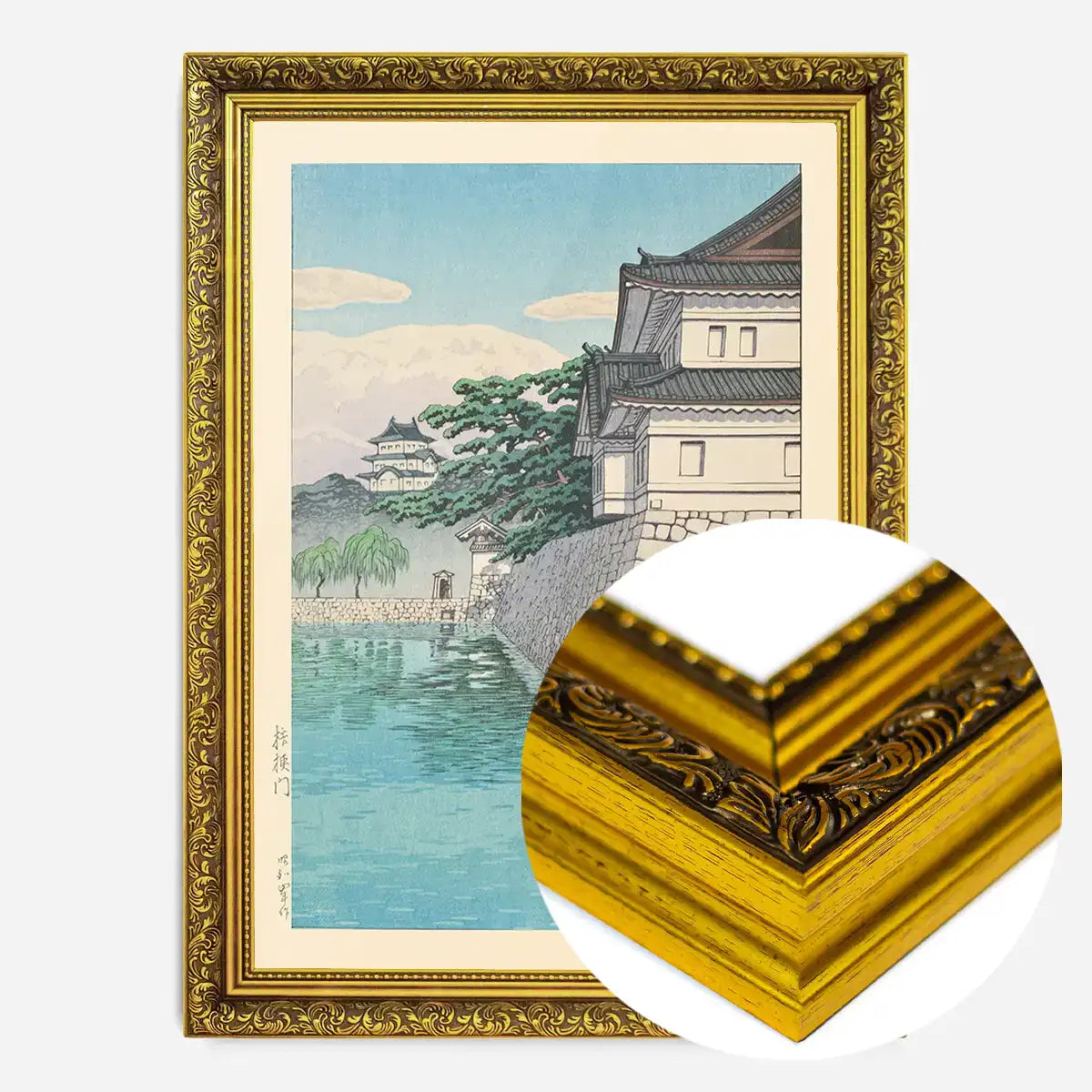 Kikyomon Gate Print by Hasui Kawase