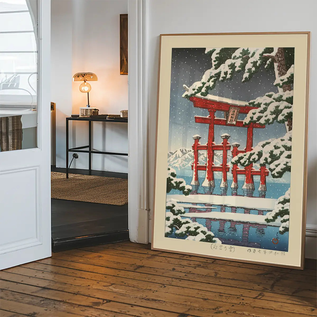 Miyajima in Snow Print by Hasui Kawase