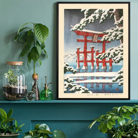 Miyajima in Snow Print by Hasui Kawase