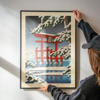 Miyajima in Snow Print by Hasui Kawase