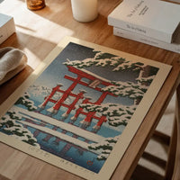 Miyajima in Snow Print by Hasui Kawase