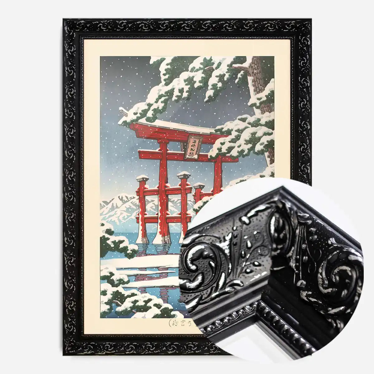 Miyajima in Snow Print by Hasui Kawase
