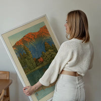 Morning at Ao Marsh, Ura Heights Print by Hasui Kawase