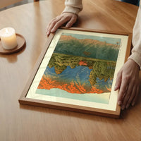 Morning at Ao Marsh, Ura Heights Print by Hasui Kawase