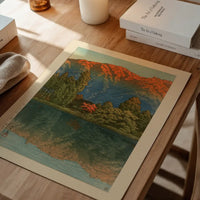 Morning at Ao Marsh, Ura Heights Print by Hasui Kawase