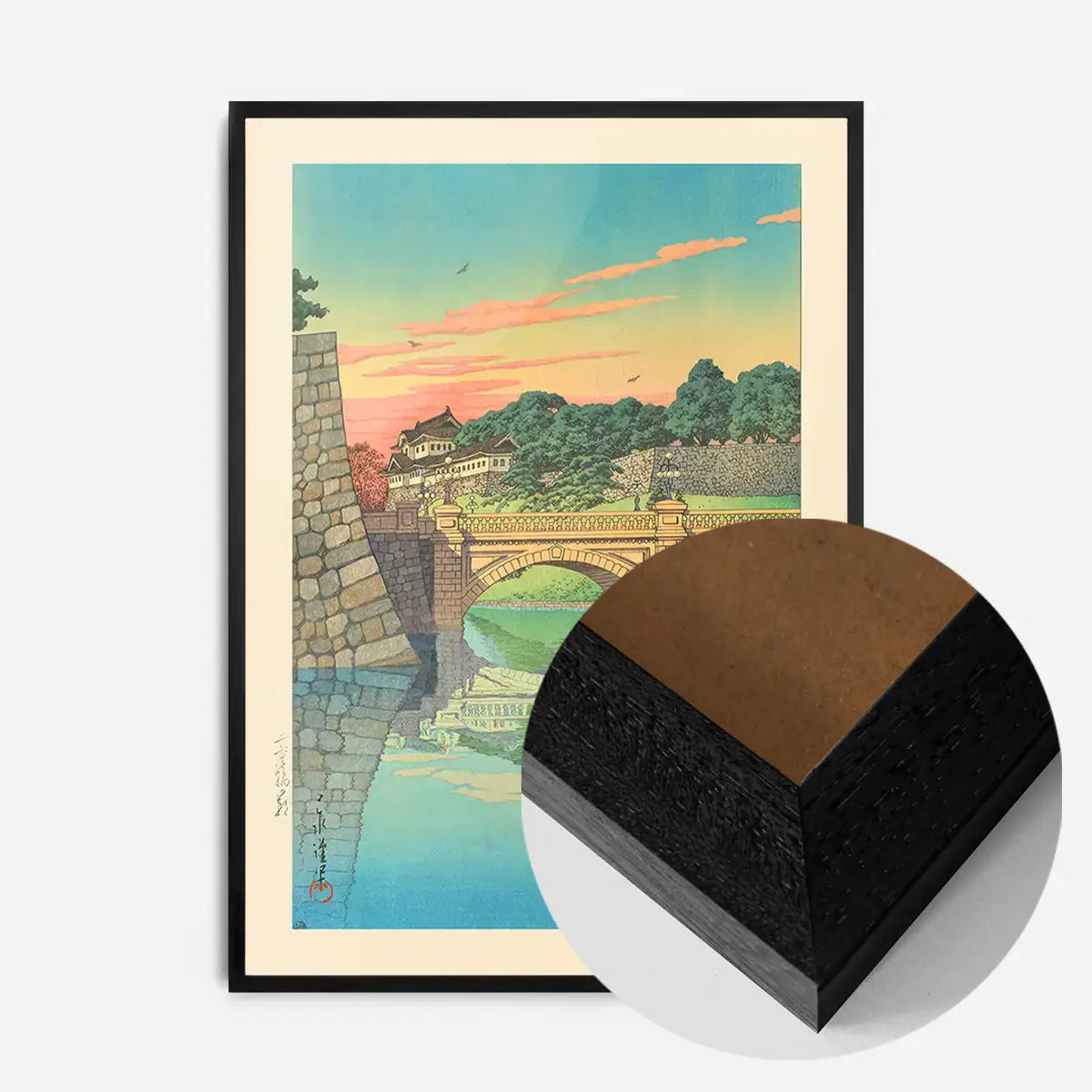 Morning at Niju Bridge Print by Hasui Kawase