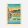 Morning at Niju Bridge Print by Hasui Kawase