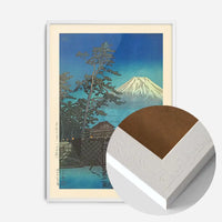 Mt. Fuji in Moonlight and Kawaibashi Bridge Print by Hasui Kawase