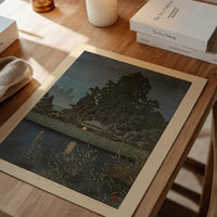 Rain at Omiya Print by Hasui Kawase