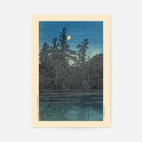 Sanpoji Pond, Shakujii Print by Hasui Kawase