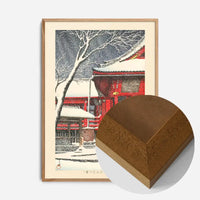 Snow at Kiyomizu Hall in Ueno Print by Hasui Kawase