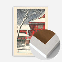 Snow at Kiyomizu Hall in Ueno Print by Hasui Kawase