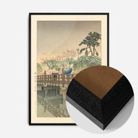 Spring Rain at Benkei Bridge Print by Hasui Kawase