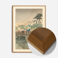 Spring Rain at Benkei Bridge Print by Hasui Kawase