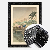 Spring Rain at Benkei Bridge Print by Hasui Kawase