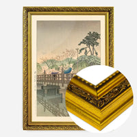 Spring Rain at Benkei Bridge Print by Hasui Kawase