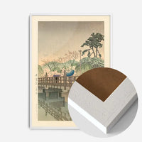 Spring Rain at Benkei Bridge Print by Hasui Kawase