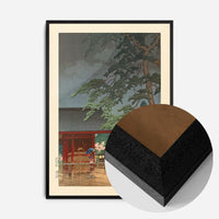 Spring Rain at Gokoku-ji Print by Hasui Kawase