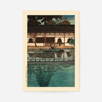 A Section of Byodo-in Temple, Uji Print by Hasui Kawase