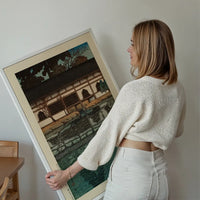 A Section of Byodo-in Temple, Uji Print by Hasui Kawase