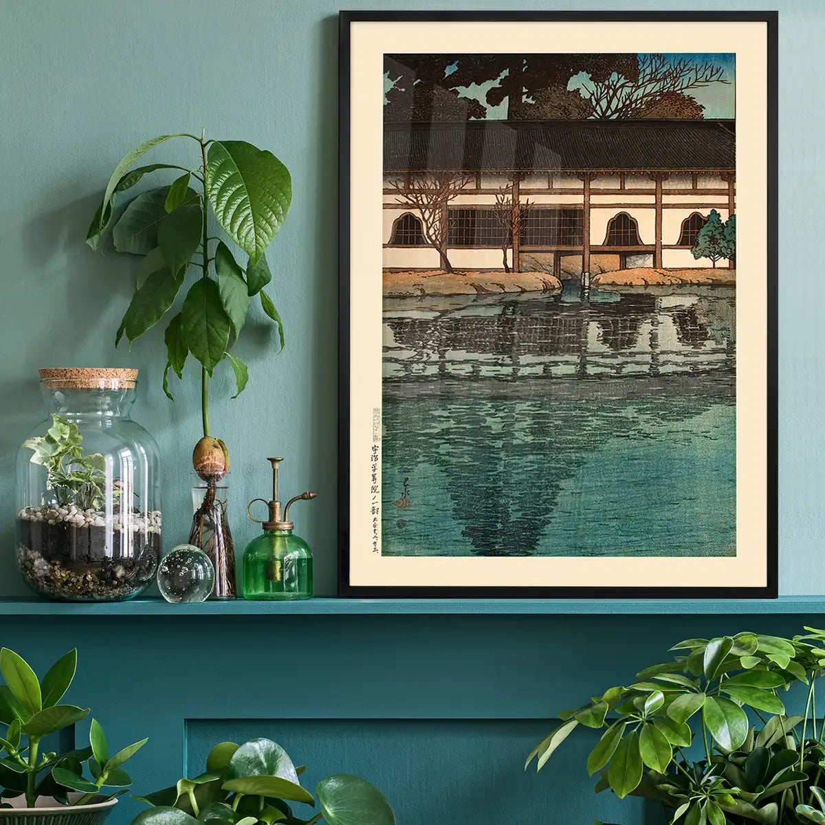 A Section of Byodo-in Temple, Uji Print by Hasui Kawase