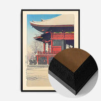 Fine Day After Snow at Asakusa Kannon Temple Print by Hasui Kawase