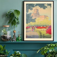 Hibiya Park in Spring Print by Hasui Kawase