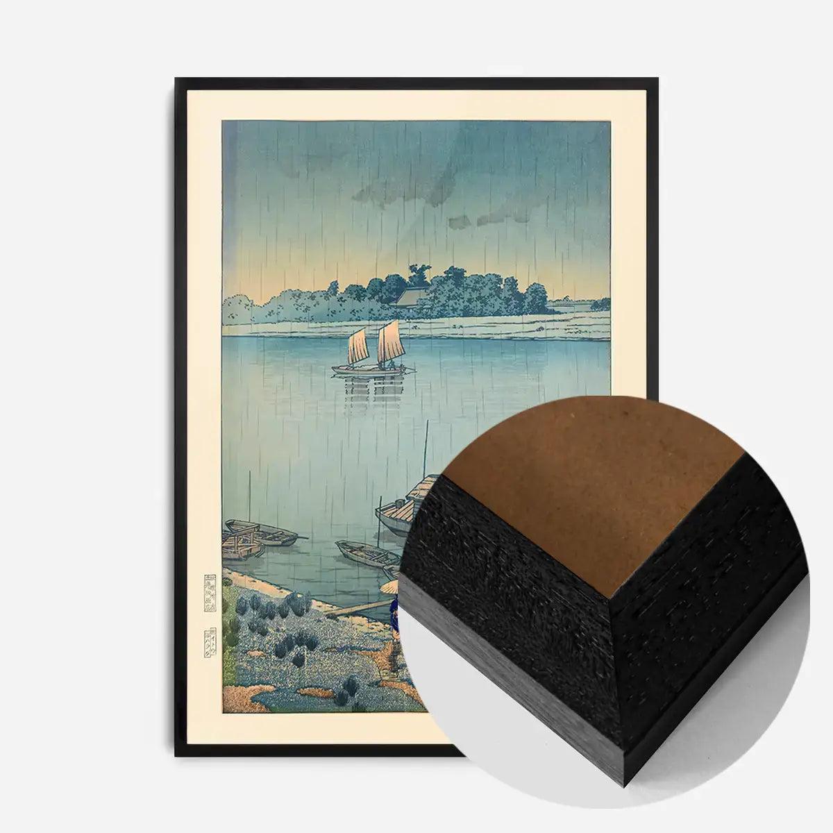 May Rain at Ara River Print by Hasui Kawase