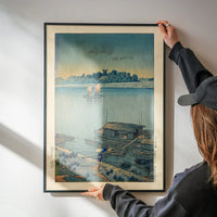 May Rain at Ara River Print by Hasui Kawase