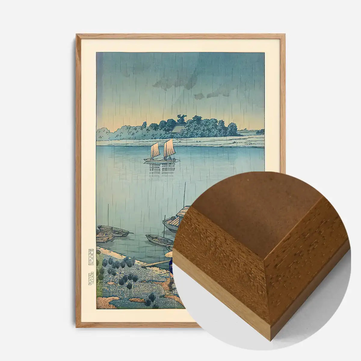 May Rain at Ara River Print by Hasui Kawase