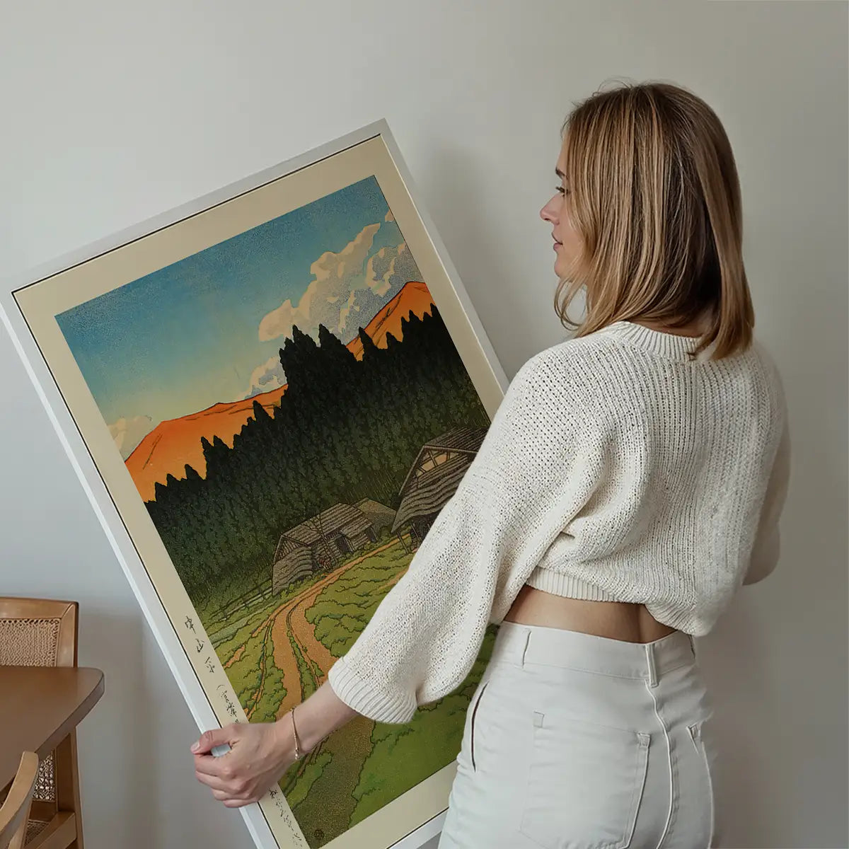 Nakayama Plain, Miyagi Prefecture Print by Hasui Kawase
