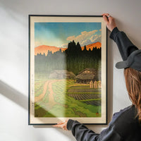 Nakayama Plain, Miyagi Prefecture Print by Hasui Kawase