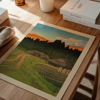 Nakayama Plain, Miyagi Prefecture Print by Hasui Kawase
