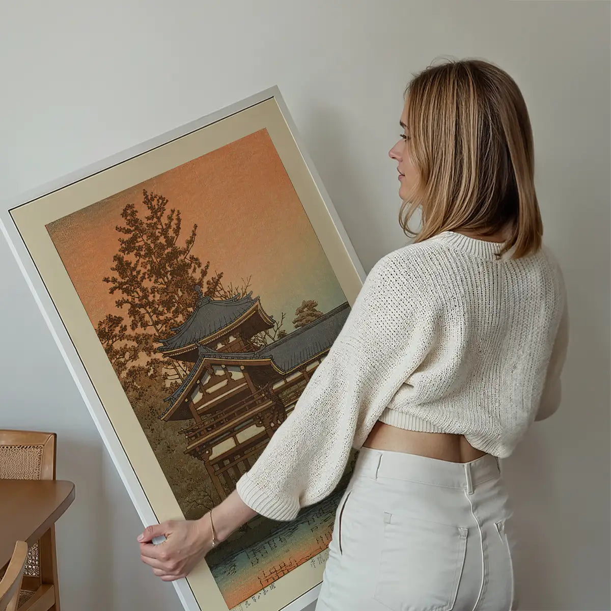 Phoenix Hall, Byodo Temple, Uji Print by Hasui Kawase